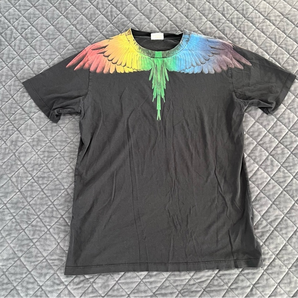 Marcelo Burlon Wings T-Shirt Men’s XS Rainbow Tee Short Sleeve BB